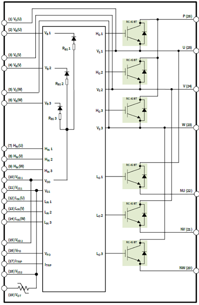 Schematic - Infineon Technologies IM323-M6G CIPOS™ Tiny Inverter Modules Schematic - Infineon Technologies IM323-M6G CIPOS™ Tiny Inverter Modules